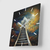 Religie en nabestaandenschildering trappen naar de vierkante klok (Hoek)