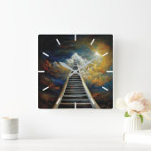 Religie en nabestaandenschildering trappen naar de vierkante klok (Huis)