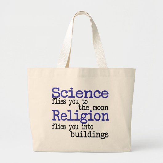 Religie en wetenschap grote tote bag (Voorkant)