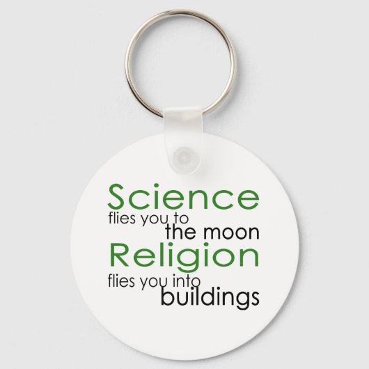 Religie en wetenschap sleutelhanger (Voorkant)