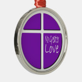 Religie Geen Christelijke liefde kruis Metalen Ornament (Rechts)