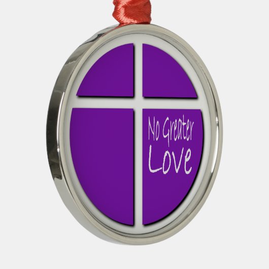 Religie Geen Christelijke liefde kruis Metalen Ornament (Rechts)