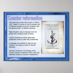 Religie, geschiedenis, tegenhervorming poster