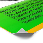 Religie, geschiedenisherformulering "John Calvin" Poster (Hoek)