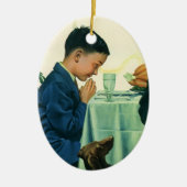  religie, Gezegde-peuter op Thanksgiving Keramisch Ornament (Voorkant)