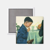  religie, Gezegde-peuter op Thanksgiving Magneet (Voorkant / Achterkant)