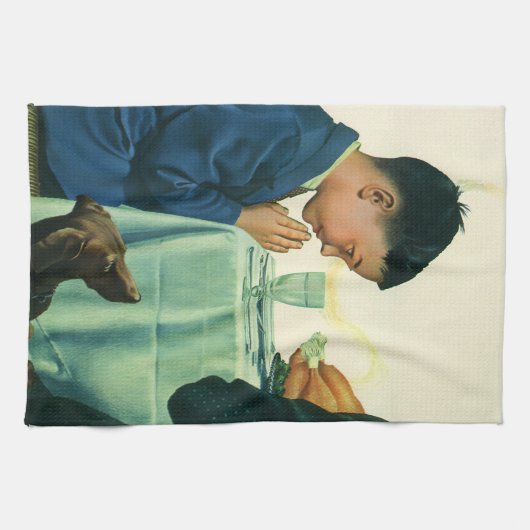  religie, Gezegde-peuter op Thanksgiving Theedoek (Horizontaal)