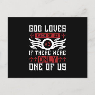 Religie - God houdt van ons allemaal Briefkaart