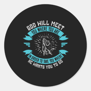 Religie - God Wordt Het Meest Verheerlijkt In Ons Ronde Sticker