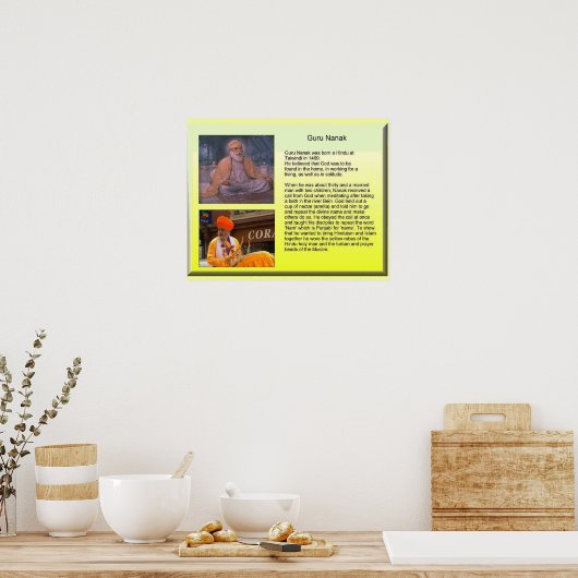 Religie, Guru Nanak Poster (Keuken)