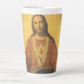  religie, heilig hart van Jezus Christus Latte Mok (Voorkant)