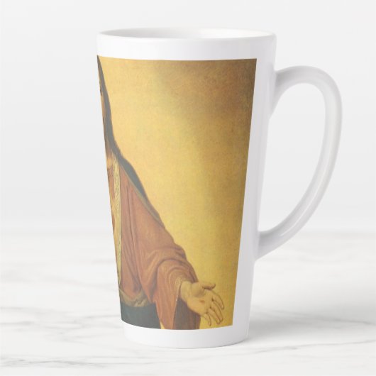  religie, heilig hart van Jezus Christus Latte Mok (Rechts)