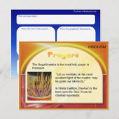 Religie, hindoeïsme, India, hindoe gebeden Briefkaart (Voorkant / Achterkant)