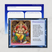 Religie, hindoes, Ganesha Briefkaart (Voorkant / Achterkant)