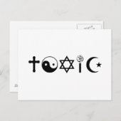 Religie is giftige ethinker briefkaart (Voorkant / Achterkant)