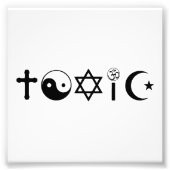 Religie is giftige ethinker foto afdruk (Voorkant)