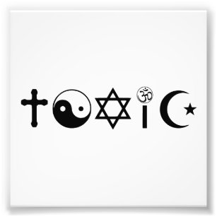 Religie is giftige ethinker foto afdruk