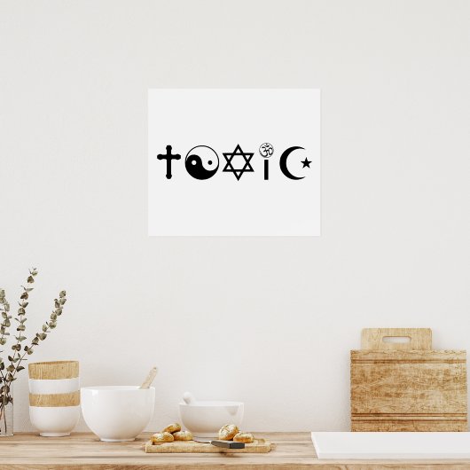 Religie is giftige ethinker poster (Keuken)