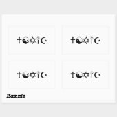 Religie is giftige ethinker rechthoekige sticker (Vel)