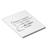 Religie is nuttig notitieblok (Schuin)