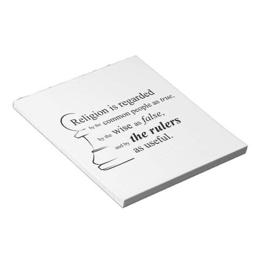 Religie is nuttig notitieblok (Schuin)