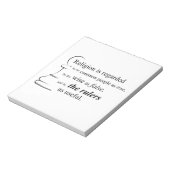 Religie is nuttig notitieblok (Linkerzijde)