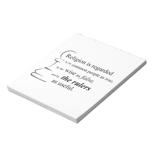 Religie is nuttig notitieblok (Linkerzijde)