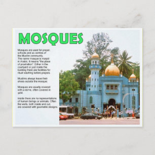 Religie, islam, moskeeën briefkaart