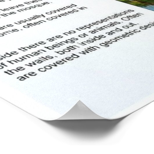 Religie, islam, moskeeën poster (Hoek)