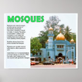 Religie, islam, moskeeën poster (Voorkant)