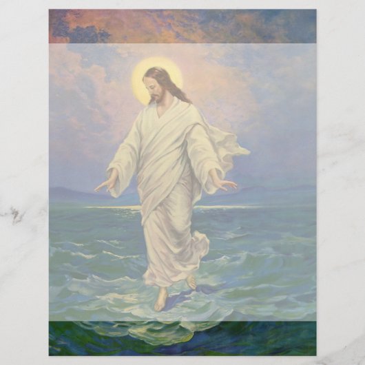 religie, Jezus Christus loopt op water (Voorkant)
