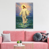  religie, Jezus Christus loopt op water Canvas Afdruk (Insitu (Woonkamer))