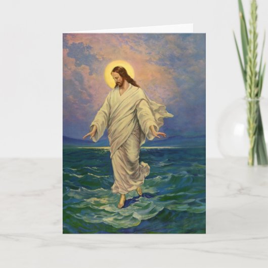  religie, Jezus Christus loopt op water Kaart (Voorkant)
