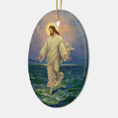  religie, Jezus Christus loopt op water Keramisch Ornament (Links)