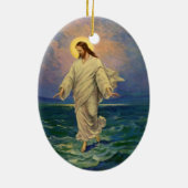  religie, Jezus Christus loopt op water Keramisch Ornament (Achterkant)