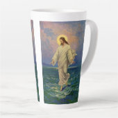 religie, Jezus Christus loopt op water Latte Mok (Rechterhoek)