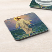  religie, Jezus Christus loopt op water Onderzetter (Linkerzijde)