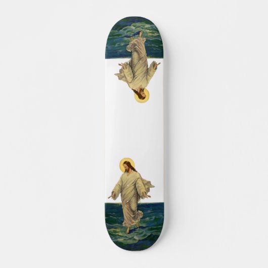  religie, Jezus Christus loopt op water Persoonlijk Skateboard (Voorkant)