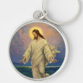religie, Jezus Christus loopt op water Sleutelhanger (Voorkant)