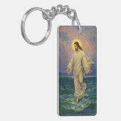  religie, Jezus Christus loopt op water Sleutelhanger (Voorkant Links)