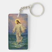  religie, Jezus Christus loopt op water Sleutelhanger (achterkant)