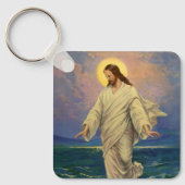  religie, Jezus Christus loopt op water Sleutelhanger (Voorkant)
