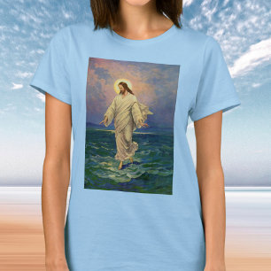  religie, Jezus Christus loopt op water T-shirt