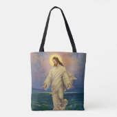 religie, Jezus Christus loopt op water Tote Bag (Achterkant)