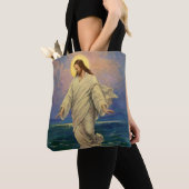 religie, Jezus Christus loopt op water Tote Bag (Dichtbij)