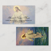  religie, Jezus Christus loopt op water Visitekaartje (Voorkant / Achterkant)