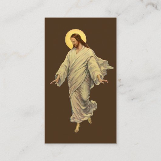  religie, Jezus Christus loopt op water Visitekaartje (Achterkant)