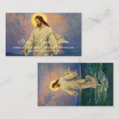 religie, Jezus Christus loopt op water Visitekaartje (Voorkant / Achterkant)