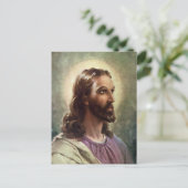  religie, Jezus Christus portret met Halo Briefkaart (Staand voorkant)