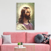 religie, Jezus Christus portret met Halo Canvas Afdruk (Insitu (Woonkamer))